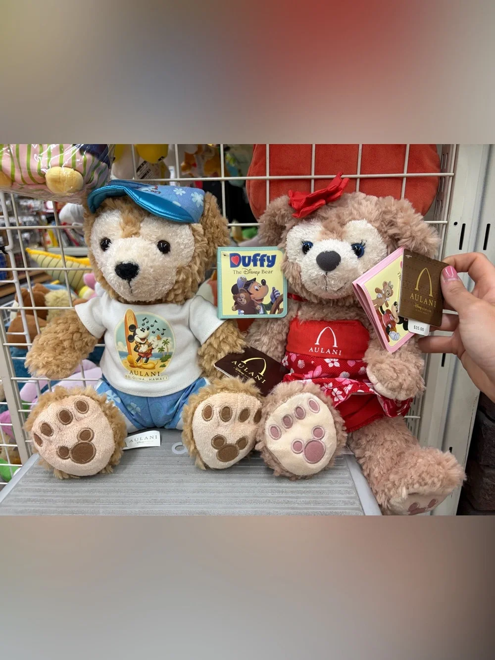 Pair of NWT Disney Aulani Duffy and Shellie May 12 Inch Teddy Bears